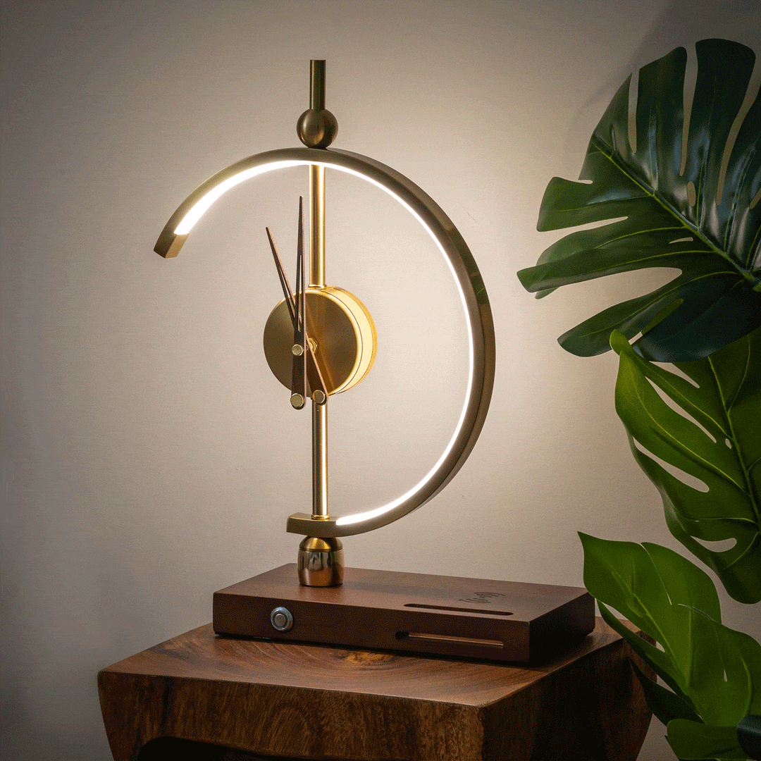 Lampenuhr | LED Stilvoll Wiederaufladbar Nachhaltig Einzigartig Vielseitig Modern-Luzern Mode