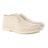 Herren Wildleder Mokassins - Bequeme Freizeitschuhe-Beige-39-Luzern Mode