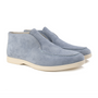 Herren Wildleder Mokassins - Bequeme Freizeitschuhe-Hellblau-39-Luzern Mode