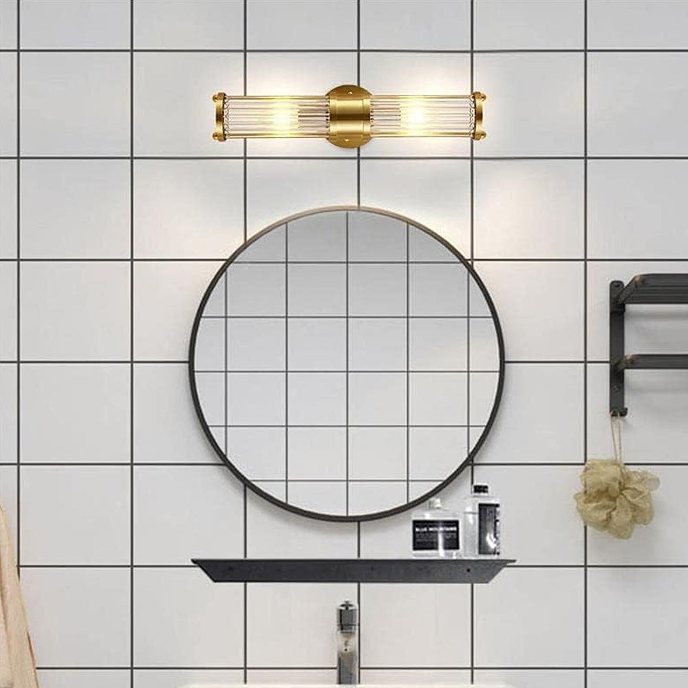 Goldene Wandleuchte | Zylinder Luxus Stilvoll LED Langlebig Vielseitig-D9×H48cm-Kaltes Licht-Luzern Mode