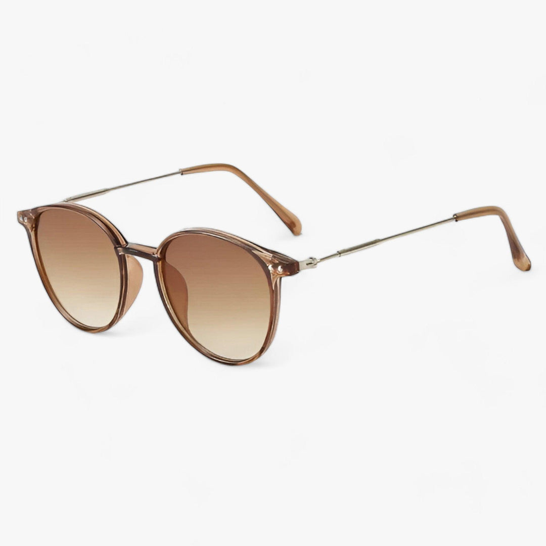 Damen Sonnenbrille | Rundem Rahmen | UV-Schutz | Retro Design-Braun-Luzern Mode