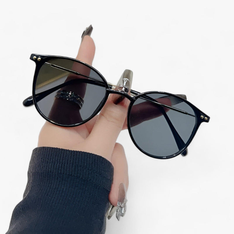Damen Sonnenbrille | Rundem Rahmen | UV-Schutz | Retro Design-Luzern Mode
