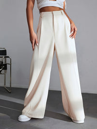 Damen High Waist Palazzo Hose mit weitem Bein Design-S-Weiß-Luzern Mode