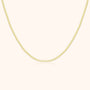 Schlichte Kette | Glatt Flach Silber Gold Stilvoll Minimalistisch Langlebig-Gold-Luzern Mode