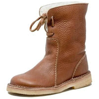 Hochwertige Lederstiefel für Damen mit Komfortsohle-Braun-36-Luzern Mode