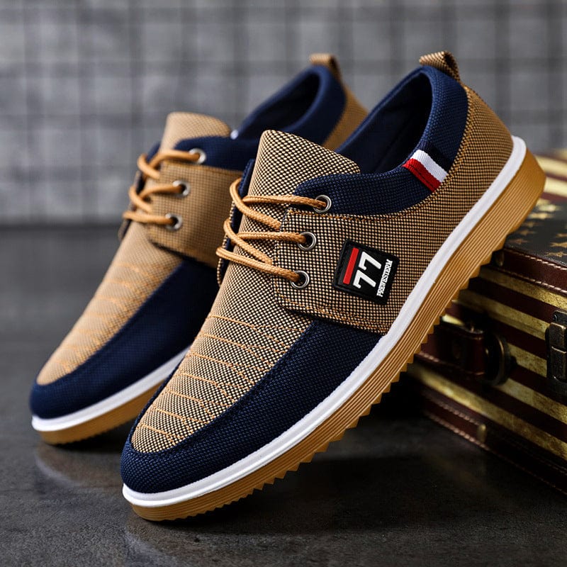 Herrensneaker Freizeitmode Atmungsaktiv Rutschfest-Khaki-39-Luzern Mode