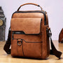 Hochwertige Leder-Schultertasche für Herren, modern-Hellbraun-Luzern Mode