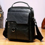 Hochwertige Leder-Schultertasche für Herren, modern-Schwarz-Luzern Mode