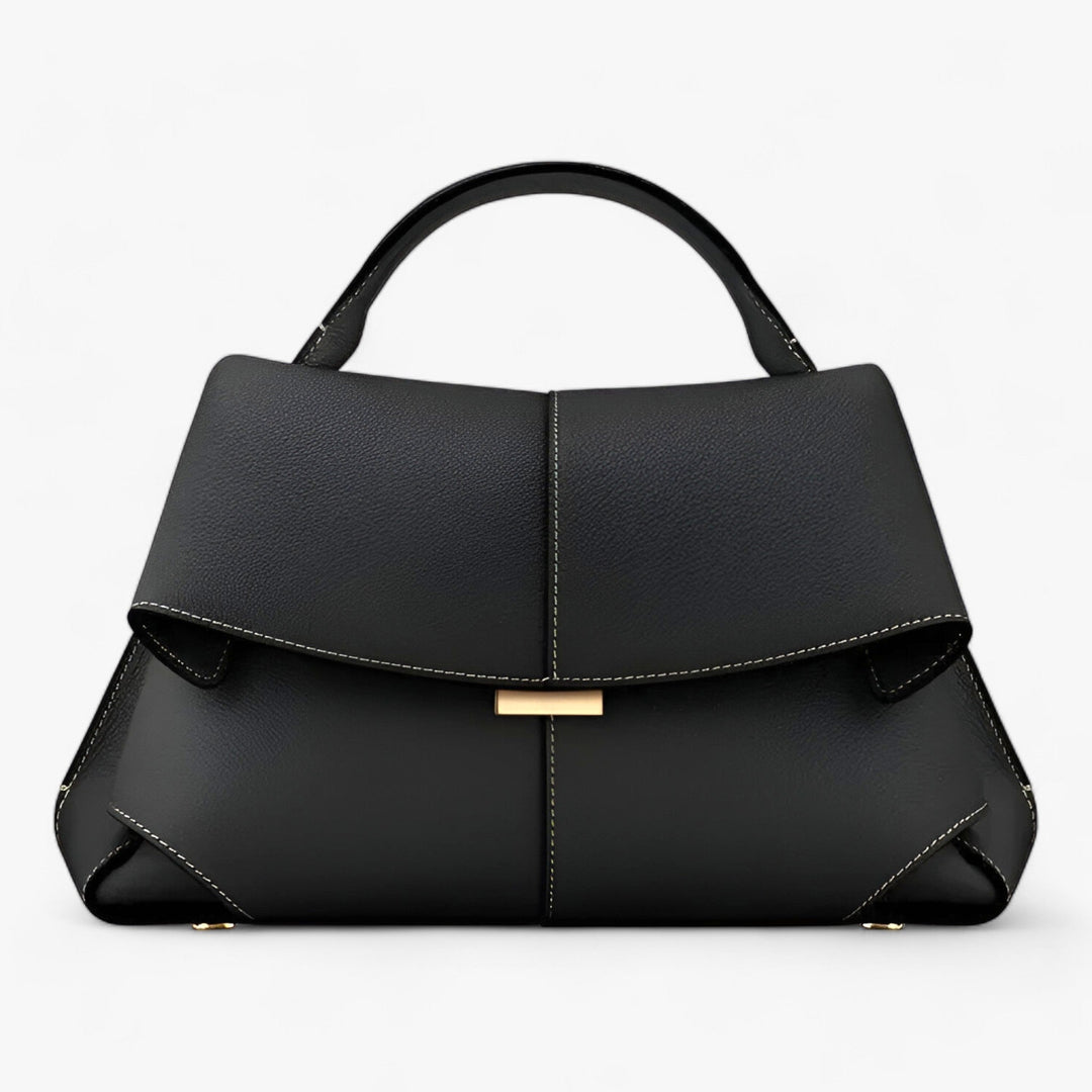 Luxuriöse Damenhandtasche aus Leder mit elegantem Design-Schwarz-Luzern Mode
