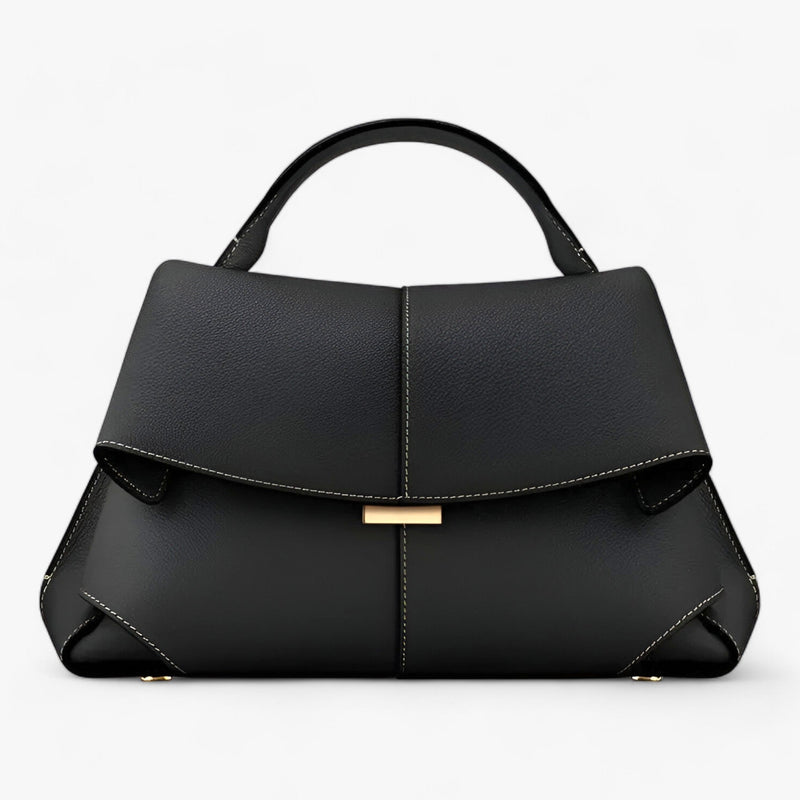 Luxuriöse Damenhandtasche aus Leder mit elegantem Design-Schwarz-Luzern Mode