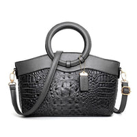 Luxuriöse Damenhandtasche mit geräumigem Innenfach-Grau-Luzern Mode