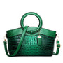 Luxuriöse Damenhandtasche mit geräumigem Innenfach-Grün-Luzern Mode