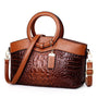 Luxuriöse Damenhandtasche mit geräumigem Innenfach-Kaffee-Luzern Mode