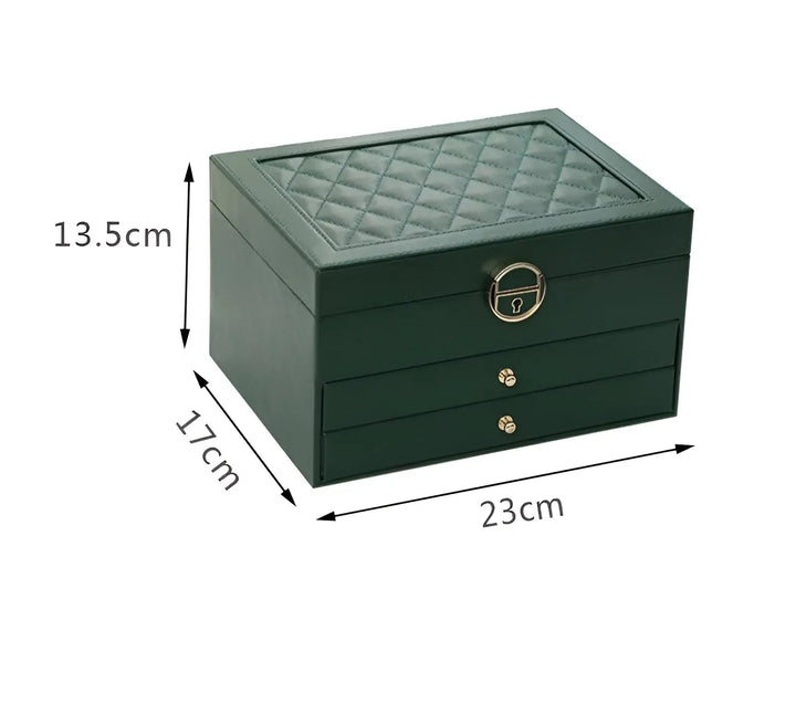 Schmuckbox | Mehrschichtig Luxuriös Stilvoll Langlebig PU-Leder Vielseitig-Luzern Mode
