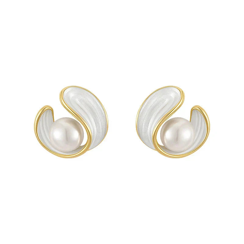 Ohrringe für Damen | Stecker | Gold | Perle | Opal | Stilvoll-Luzern Mode