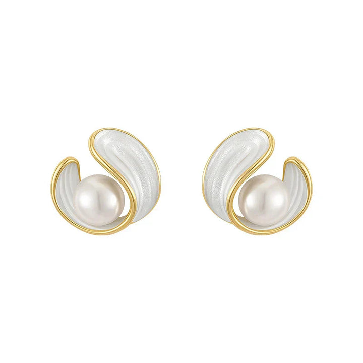 Ohrringe für Damen | Stecker | Gold | Perle | Opal | Stilvoll-Luzern Mode