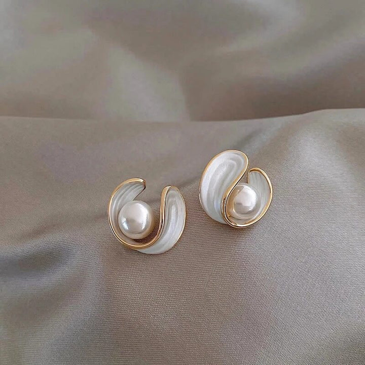 Ohrringe für Damen | Stecker | Gold | Perle | Opal | Stilvoll-Luzern Mode
