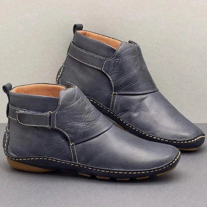 Wasserdichte Damen Stiefeletten - Bequeme Ankle Boots-Grau-35-Luzern Mode
