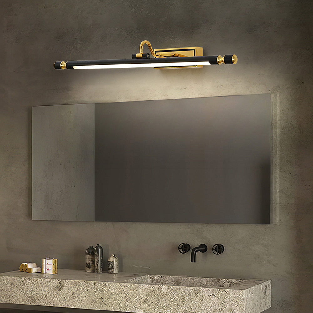 Badezimmer-Spiegelleuchte | Wasserfest | Schwarz-Gold | Wandmontage-Luzern Mode