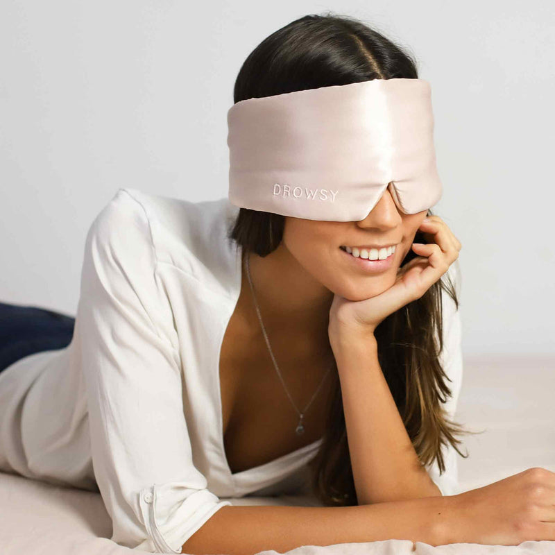 Luxuriöse Seidenschlafmaske für erholsamen Schlaf-Rosa-Luzern Mode