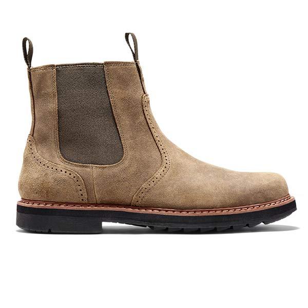 Herren Wildlederstiefel mit Nahtdetails für Outdoor-Abenteuer-Luzern Mode