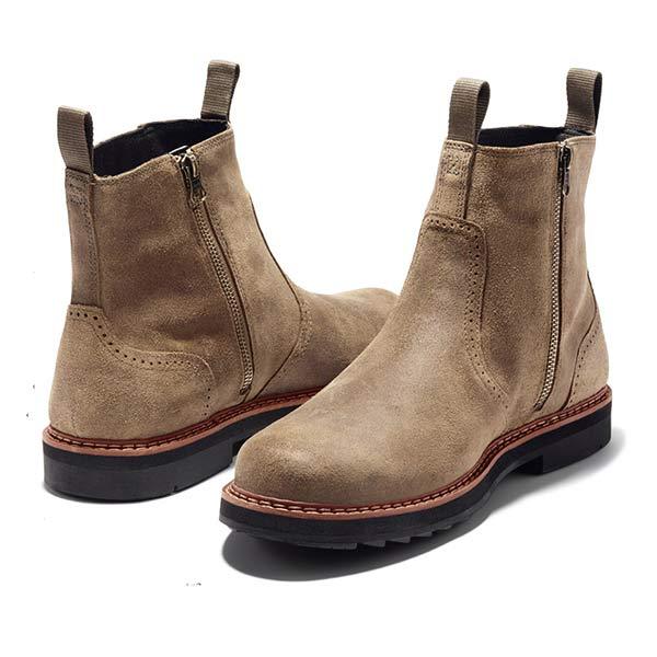 Herren Wildlederstiefel mit Nahtdetails für Outdoor-Abenteuer-Luzern Mode