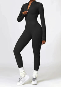 Damen Jumpsuit Langarm Einteiler Sportlich Bequem-Luzern Mode