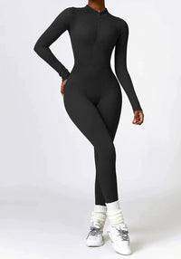 Damen Jumpsuit Langarm Einteiler Sportlich Bequem-Luzern Mode