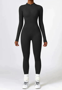 Damen Jumpsuit Langarm Einteiler Sportlich Bequem-Luzern Mode