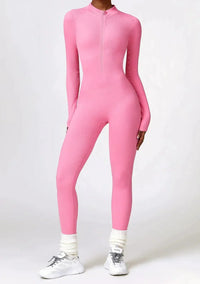Damen Jumpsuit Langarm Einteiler Sportlich Bequem-Luzern Mode