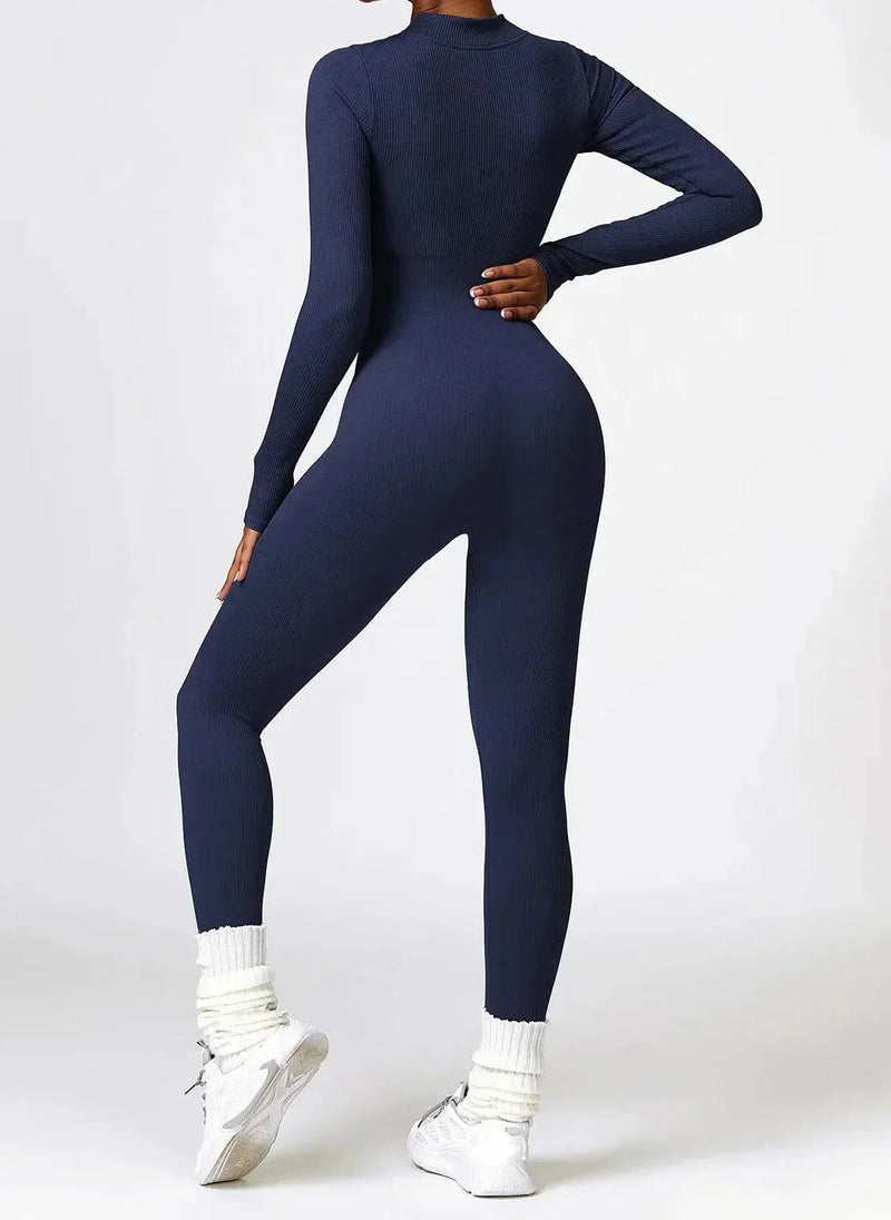 Damen Jumpsuit Langarm Einteiler Sportlich Bequem-Luzern Mode