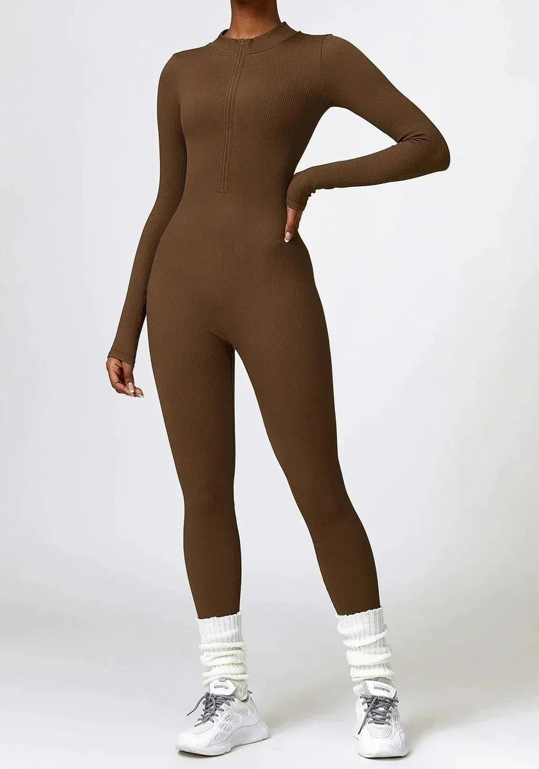 Damen Jumpsuit Langarm Einteiler Sportlich Bequem-Luzern Mode