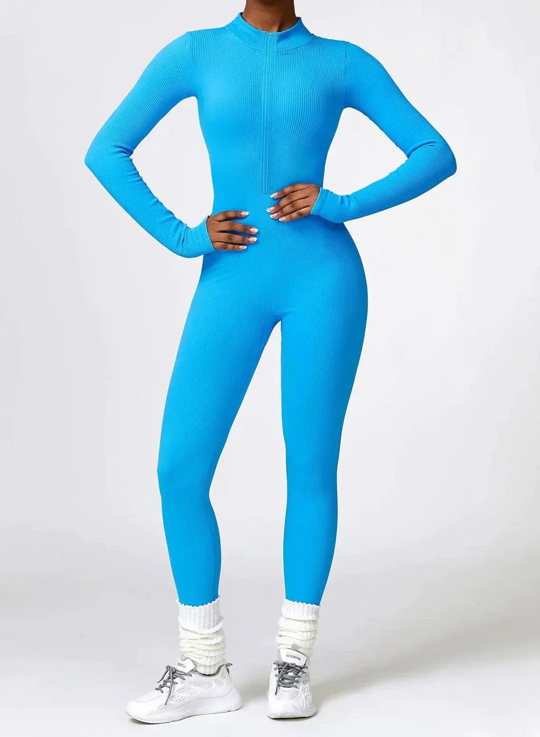Damen Jumpsuit Langarm Einteiler Sportlich Bequem-Luzern Mode