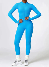 Damen Jumpsuit Langarm Einteiler Sportlich Bequem-Luzern Mode