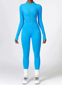 Damen Jumpsuit Langarm Einteiler Sportlich Bequem-Luzern Mode