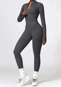 Damen Jumpsuit Langarm Einteiler Sportlich Bequem-Luzern Mode