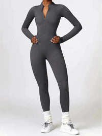 Damen Jumpsuit Langarm Einteiler Sportlich Bequem-Luzern Mode