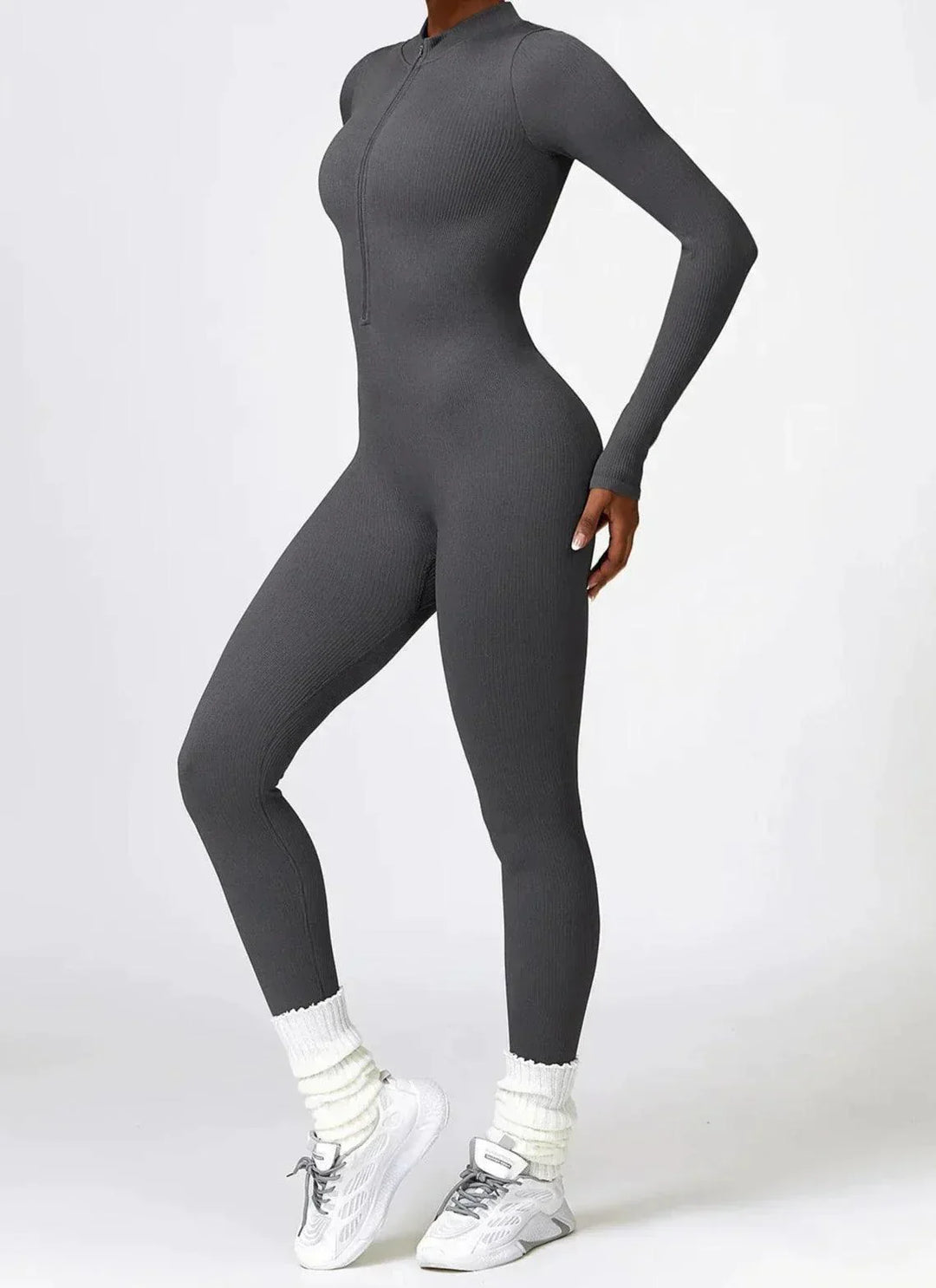Damen Jumpsuit Langarm Einteiler Sportlich Bequem-Luzern Mode