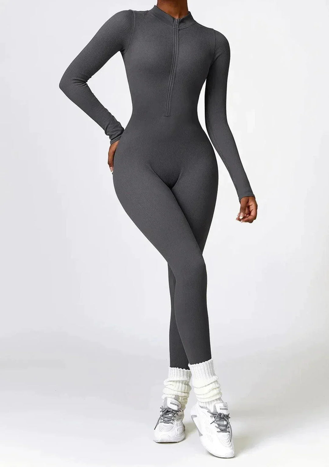 Damen Jumpsuit Langarm Einteiler Sportlich Bequem-Luzern Mode