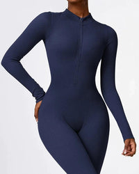 Damen Jumpsuit Langarm Einteiler Sportlich Bequem-Luzern Mode