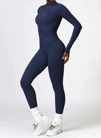 Damen Jumpsuit Langarm Einteiler Sportlich Bequem-Luzern Mode