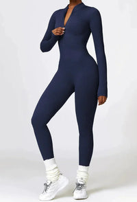 Damen Jumpsuit Langarm Einteiler Sportlich Bequem-Luzern Mode