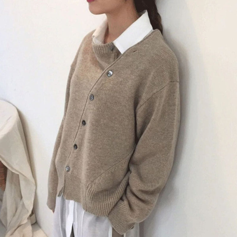 Luxuriöser Kaschmir-Cardigan für Damen - Eleganter Stil-Braun-XS-Luzern Mode