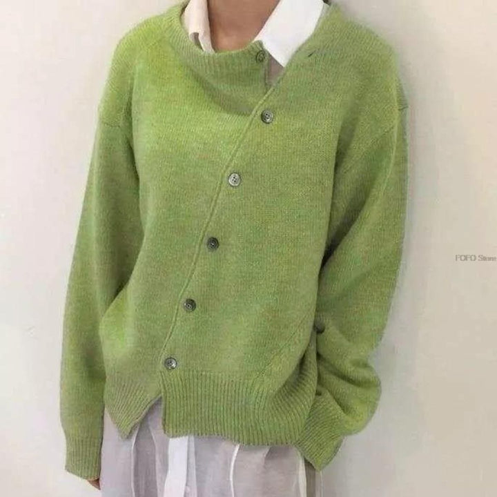 Luxuriöser Kaschmir-Cardigan für Damen - Eleganter Stil-Grün-XS-Luzern Mode