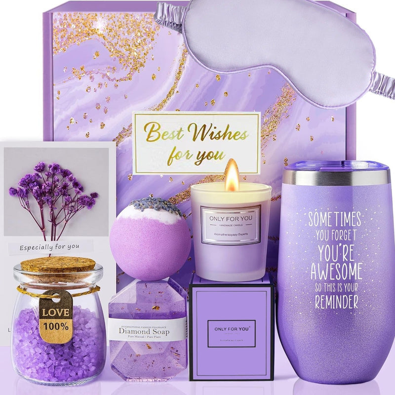 Luxus Badegeschenkset | Vielseitig Beruhigend Aromatherapie Maske-Lila-Luzern Mode