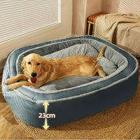 Hundebett | Unterstützend | Abnehmbarer Bezug | Bequem-Dunkelblau-S-Luzern Mode