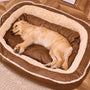 Hundebett | Unterstützend | Abnehmbarer Bezug | Bequem-Dunkelbraun-S-Luzern Mode