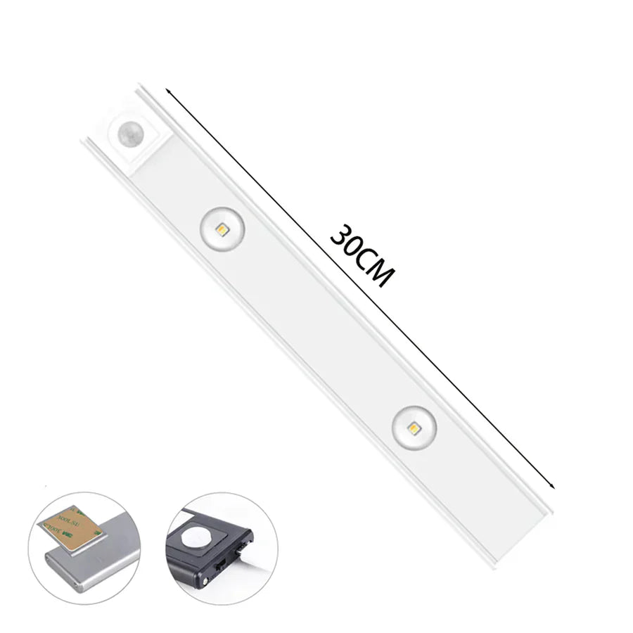 LED Schranklicht | Nachhaltig Sensor Praktisch Kabellos Vielseitig Dimmbar-30 cm-Schwarz-Luzern Mode