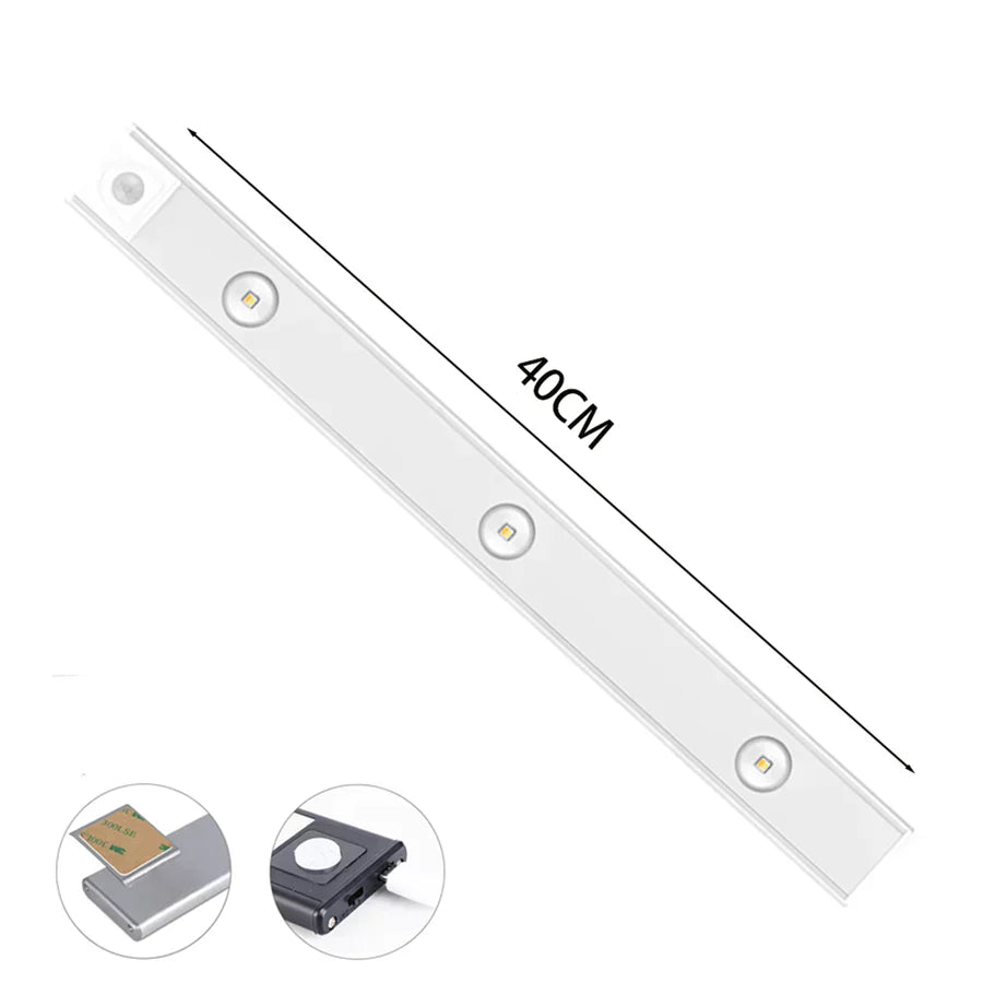 LED Schranklicht | Nachhaltig Sensor Praktisch Kabellos Vielseitig Dimmbar-40 cm-Schwarz-Luzern Mode