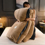 Bettbezug | Fleece Warm Weich Winter Bequem Uni-Farben-150x200xm incl.2 Kussenslopen-Beige-Luzern Mode